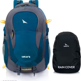 Lunar Large 50 L Laptop Backpack High Quality 50L Travel Laptop Bag upto 17.3" Laptop with Rain Cover and Internal Organiser