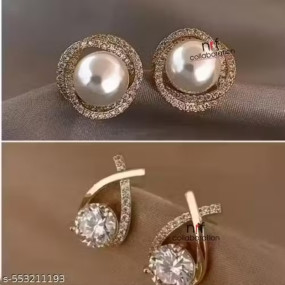 Perfect cross bling minimal korean earrings