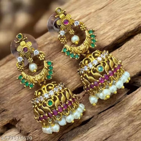 Stylish Gold Earrings for Women – Trendy & Lightweight,Jhumkas | Wedding & Party Wear Earrings |Best Gift for Sister / Wife / Girlfriend | friends
