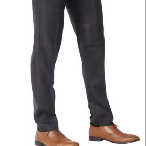 Maleno Men's Checked Black Trousers
