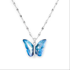 butterfly pentend neckklace for Women | Stylish Locket Chain | Latest Fashion Jewellery Accessories for Girls | Minimal Jewelry | Ideal for Gifting