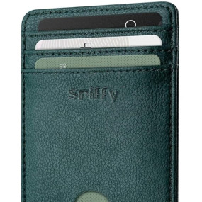 Spiffy Genuine Leather Card Holder Wallet for Men Leather Original, Men and Women Slim RFID Wallet (Green)