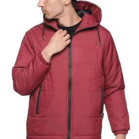 Men's Standard Length Polyester Quilted Bumper Jacket Regular Fit