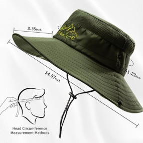 Electomania Sun Hat for Men and Women，Breathable Mesh Sun Protection Round Hat for Men，Hand-Embroidered Round Cap，Hat for Outdoor Work, Camping, Fishing