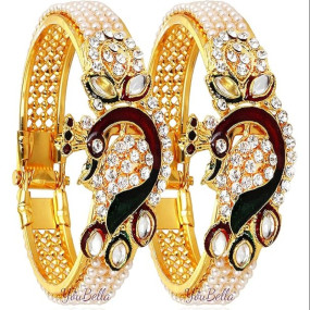 YouBella Jewellery Traditional Gold Plated Bracelet Bangle Set for Girls and Women