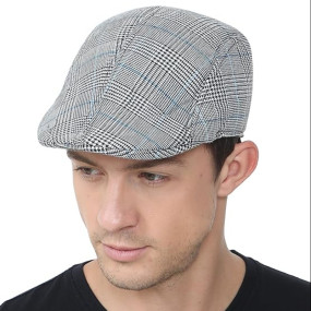FabSeasons Checkered Casual Golf Flat Caps & Hats for Mens