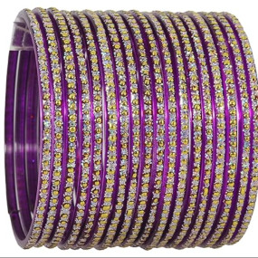 Glass with Polka Dots & Glitter Stylish Fancy Bangles Set For Women & Girls | Glass Bangles
