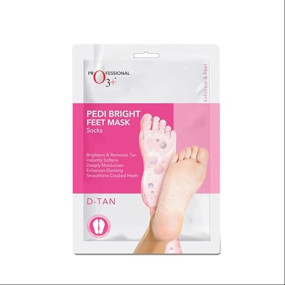 O3+ Professional Pedi Bright Feet Mask Socks - Hydrating, Repairing & Brightening Spa Socks for Cracked Heels & Dry Feet