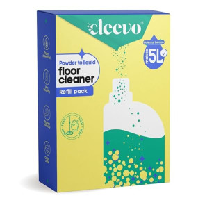 Cleevo Floor Cleaner Liquid (5L Refill Pack) | 1 Pouch = 1L Natural Disinfectant Floor Cleaners for Mops | Chlorine-Free Surface Cleaner, Eco-Friendly All-Purpose Floor Cleaning Liquid (Zesty Lemon