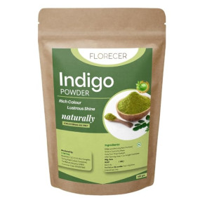Florecer Organic Indigo Powder For Hair Black, Triple-Sifted & Microfine, Indigofera Tinctoria Powder for Natural Hair Coloring, 100g