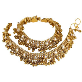 Gold Plated Anklets for Women (5634a)