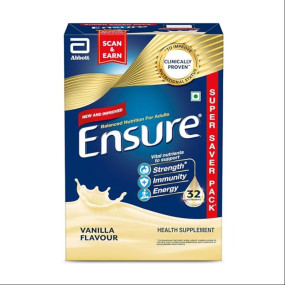 Ensure No 1 Nutritional Supplement Drink in the world, 32 nutrients High Protein,Calcium,Vit D, Vanilla 950g/1kg, Wt may vary, Powder, 1 count, 35 servings