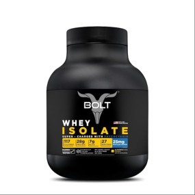 BOLT Nutrition Whey Isolate Protein Powder | With Superfood PHYCOCYANIN | USA Formulation & Origin | For Muscle Strength & Bone Health | 2LB/907gm (27 Servings) | Alphonso Mango