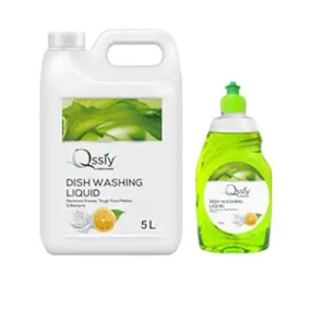 Qssiy Dishwash Liquid Gel Can Jar, with Green Apple, Dishwasher Liquid For All Utensils, Dishwashing Liquid 5 +1 Liter (Green Apple)