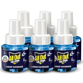 All Out Ultra Mosquito Repellant Refill Faster Action (45 mL each) Pack of 6