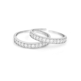 ZAVYA 925 Sterling Silver Rhodium Plated Toe-ring |Gift for Women and Girls | With Certificate of Authencity and 925 Hallmark