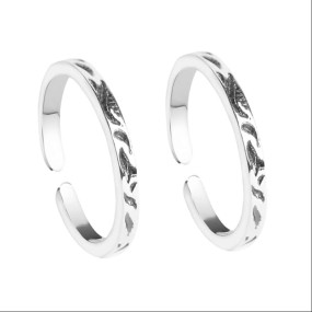 Sterling Silver Toe Rings Pair | Size Adjustable | Gift for Women and Girls