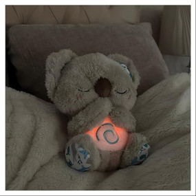 NYS STORE Relief Koala Breathing Stuffed Toy, Anxiety Relief Plush Breathing Animal, Sleeping Koala Plush Breathing with Musical Lights & Rhythmic Breathing Motion