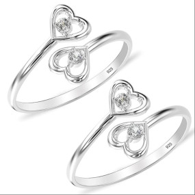 LeCalla 925 Sterling Silver CZ Toe Rings for Women | BIS Hallmarked Cubic Zirconia Classic Fancy Toe Ring | Elegant and Comfortable Toering jewelry Gift