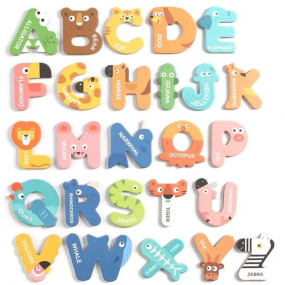 Play Nation Premium 26 Pcs Animal Themed Magnetic Alphabets Fun Learning&Educational Toy for 2+ Years Montessori Colorful Animal Alphabet Fridge Magnets for Toddlers BIS Certified 1 Set