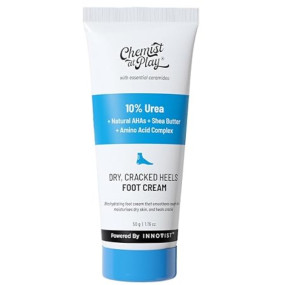 Chemist at Play Foot Cream for Cracked Heels & Diabetic Foot | Up to 24 hours of Moisturization | 10% Urea & Natural AHAs | Nourishment & Hydration | For Dry & Cracked Feet | Lightweight | 50g