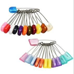 Fashions Double Lock Safety Pin Baby Nappy Clothes Dresses Safety Saree Pleats pins for Women & Girls
