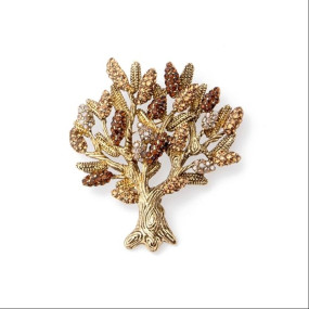 Lapel Pins Brooch Vintage Design with Rhinestones in Gift Box