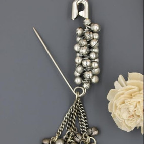 Gurjari Oxidised Gugru Safety pin