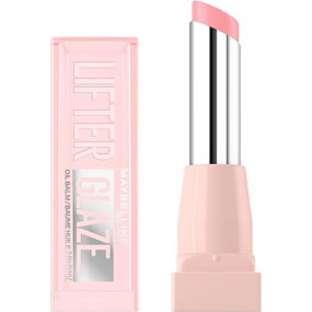 MAYBELLINE Lifter Glaze Oil Balm with Hyaluronic Acid and Hydrating Oil Blend, Lip Balm with 24HRs of Smooth, Moisturizing Shine, Pink Drip (Sheer Baby Pink)