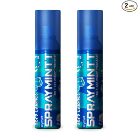 Spraymintt Mouth Freshener | Mukhwas | Breath Freshener | Oral Hygiene | 175+ sprays of instant long lasting with Zero Calories Freshness | Icymint flavour | 15g - Pack of 2