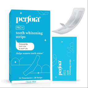 Perfora Teeth Whitening Strips - Pack of 14 Treatments (28 Strips) – Whitens Teeth in 1 Use | Sensitivity-Free, Enamel-Safe Oral Care | PAP & Hydroxyapatite for Stain Removal | Fast & Effective Teeth Whitening Products