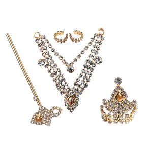 Laddu Gopal Krishna Jewellery Set (2-3) Size, Mukut, Basuri, Kada, Nacklace, Full Set.