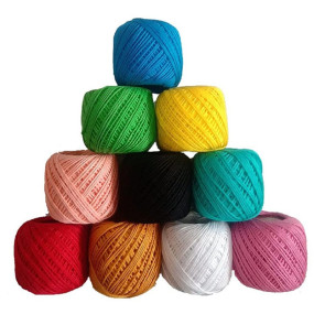 Homeistic Applience Crochet Cotton Tatting Thread Yarn For Knitting And Craft Making Combo 35 To 40 M Approximate And Crosia Thread Size Is 1 Mm (Multicolor, Pack Of 10), 230 Gram