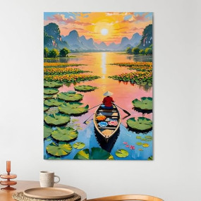 PAPER PLANE DESIGN Travel Canvas Framed Painting | Wall Art for Cafe, Restaurant, Living Room, Bedroom, and Office Wall Decor | Size 20 In x 30 In DS1117