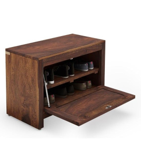 PIPERCRAFTS Sheesham Wood Shoe Rack - Already Assembled - Shoe Cabinet Storage for Home/Entryway/Hallway/Organizer/Rack for Home - Rustic Teak Finish