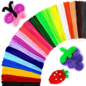 AmigozZ Pipe Cleaner 12”: Multi Color : 100pcs : for Hobby Crafts, Scrapbooking, DIY Accessory(color as per availability)