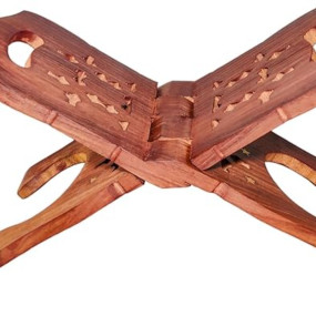 ANI DIVINE Elegant 12-Inch Wooden Holy Book Stand for Reading || Perfect for Holy Quran Sharif, Bible, Geeta Or Rehal Gita, Granth Saheb