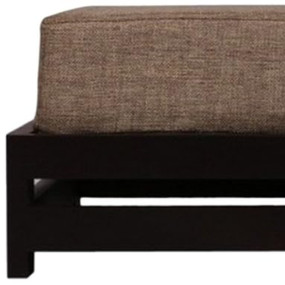 STRATA FURNITURE Sheesham Wood Kitchen Stool with Cushion for Living Room Bedroom Hall Home Solid Wood Garden Outdoor Seating Stools Multipurpose Wooden Furniture (Walnut Finish)