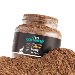 mCaffeine Exfoliating Coffee Body Scrub Powder Jar for Tan Removal&Soft-Smooth Skin|De-Tan Bathing Scrub With Coconut Oil,Removes Dirt&Dead Skin From Neck,Knees,Elbows&Arms| All Skin Types-100Gm