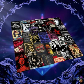 Moment Prints Rock Band Wall Decor Kit – Set of 63 Music Posters | 4x6 inch | 300 GSM Thick Cardstock & Double-Side Tape Included – Music Posters for Wall, Home Decor for Living Room & Bedroom