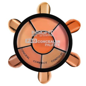 INSIGHT Pro Concealer Palette - Concealer|Full Coverage|Satin–Matte Finish|3 In 1 Conceal,Contour & Correct| Long Lasting|Waterproof|Easily Blendable