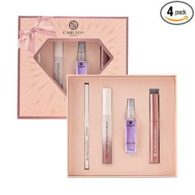 Carlton London Cosmetic DAZZLUXE Gift Set | For Girlfriend & Wife With Perfume, Lipstick, Mascara & Kajal (Pack of 4)