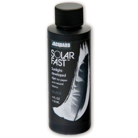 Jacquard SolarFast Dyes 118.29 ml - Apply SolarFast to Fabric or Paper Using a Brush, Sponge, Brayer or Squeegee. Expose The Design to Sunlight and Watch The Color Magically Appear! (Black)
