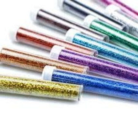Eclet - Pack of 12 Premium Glitter Sparkle Powder/Dust (Assorted Colours) for Arts and Crafts, Scrapbooking, Paper Decorations and Other Activities