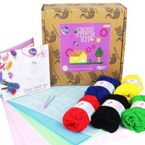 Asian Hobby Crafts Cross Stitch Kit for Beginners | Complete Embroidery Starter Kit for DIY Craft & Needlework | Ideal for Art, Hobby & Home Decor Projects