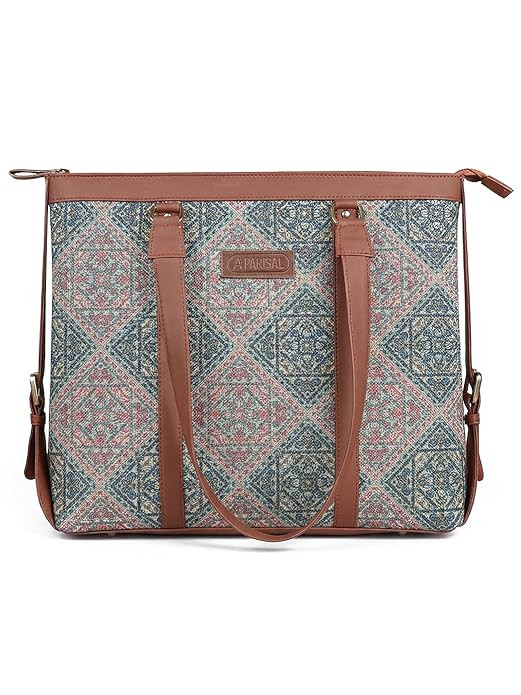 Stylish Tote Bags for Office Use | Laptop Bag 15.6 inch | Purse for Women | Vegan Leather Handbag | Daily & Travel Use |