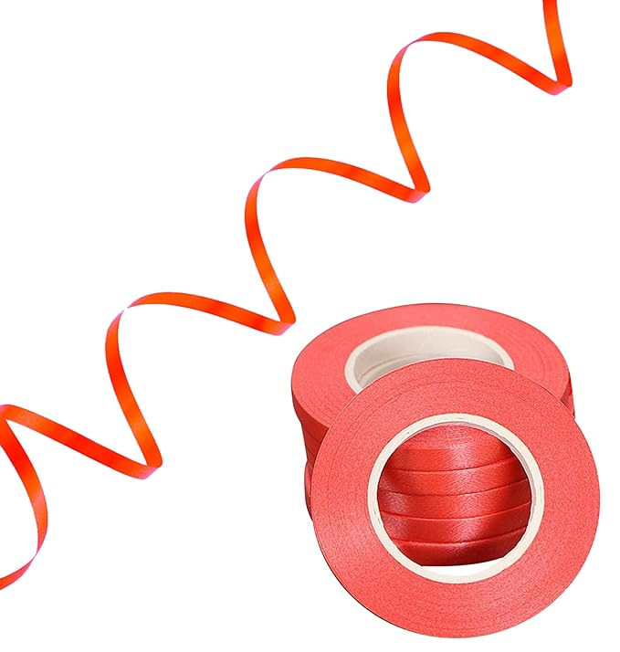 Rozi Decoration Balloon Curling Ribbon for Decoration (Red, 12 Pcs)