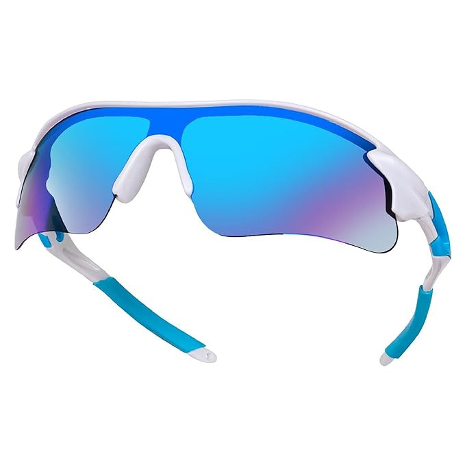 Dervin Non Polarized Oversized Sports Sunglasses for Men Women, Outdoor Cricket Cycling Hiking Fishing Sunglasses