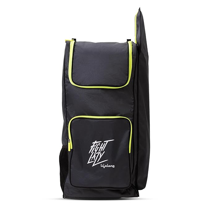 Lifelong Cricket Kit Bag | Dedicated Bat Pocket | Durable Polyester Construction | Adjustable Shoulder Straps | Water-Resistant Design | Stylish Cricket Bag for Cricketers (Grey)