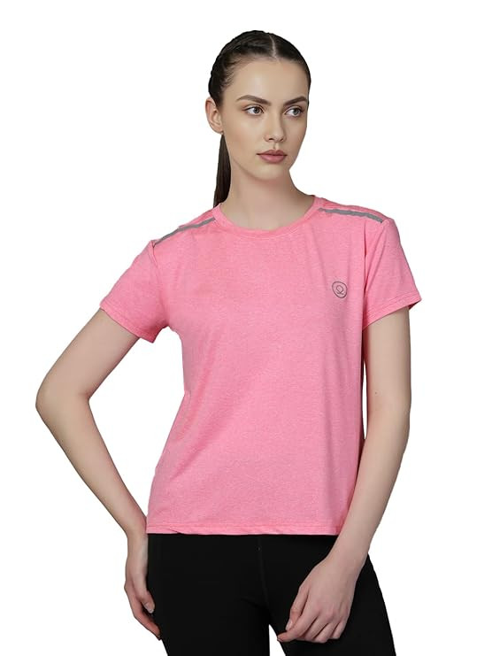 CHKOKKO Gym Tshirt for Women Workout Dry Fit t Shirt Sports Tshirt Lightweight Round Neck Breathable Half Sleeve Activewear Running Yoga Tops for Woman